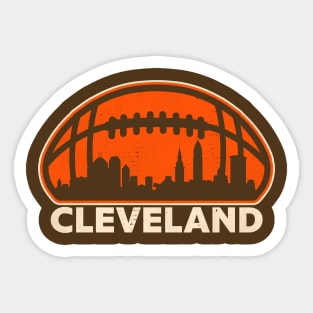 Cleveland Football Skyline Sticker